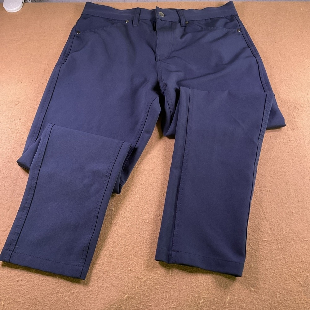 Leg3nd Mens Performance Golf Pants Navy Blue Stretch Slim Fit Size Medium 31x29